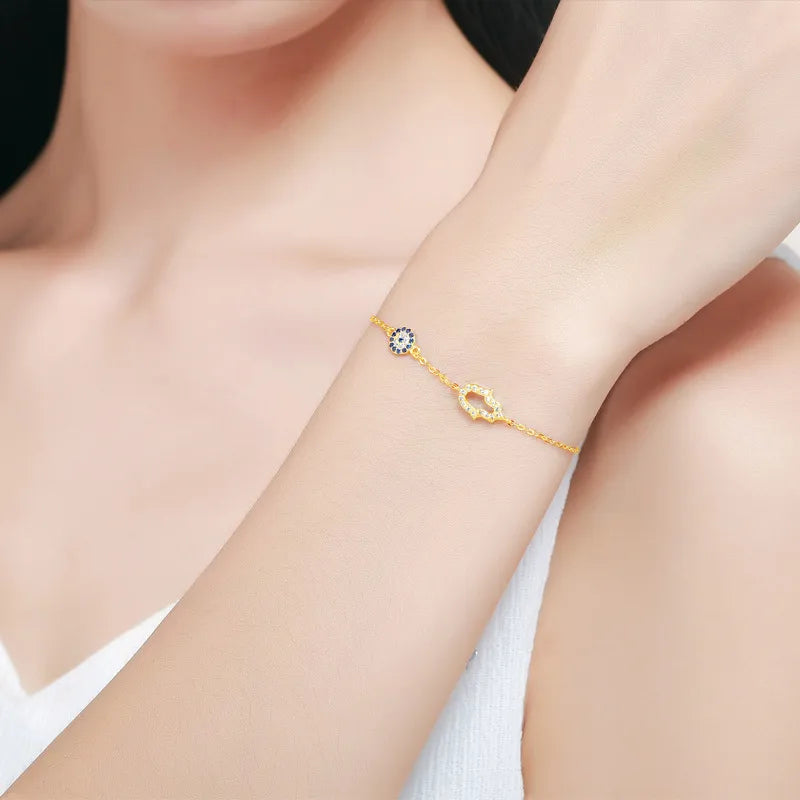 Aurora Evil Eye Bracelet - Golden