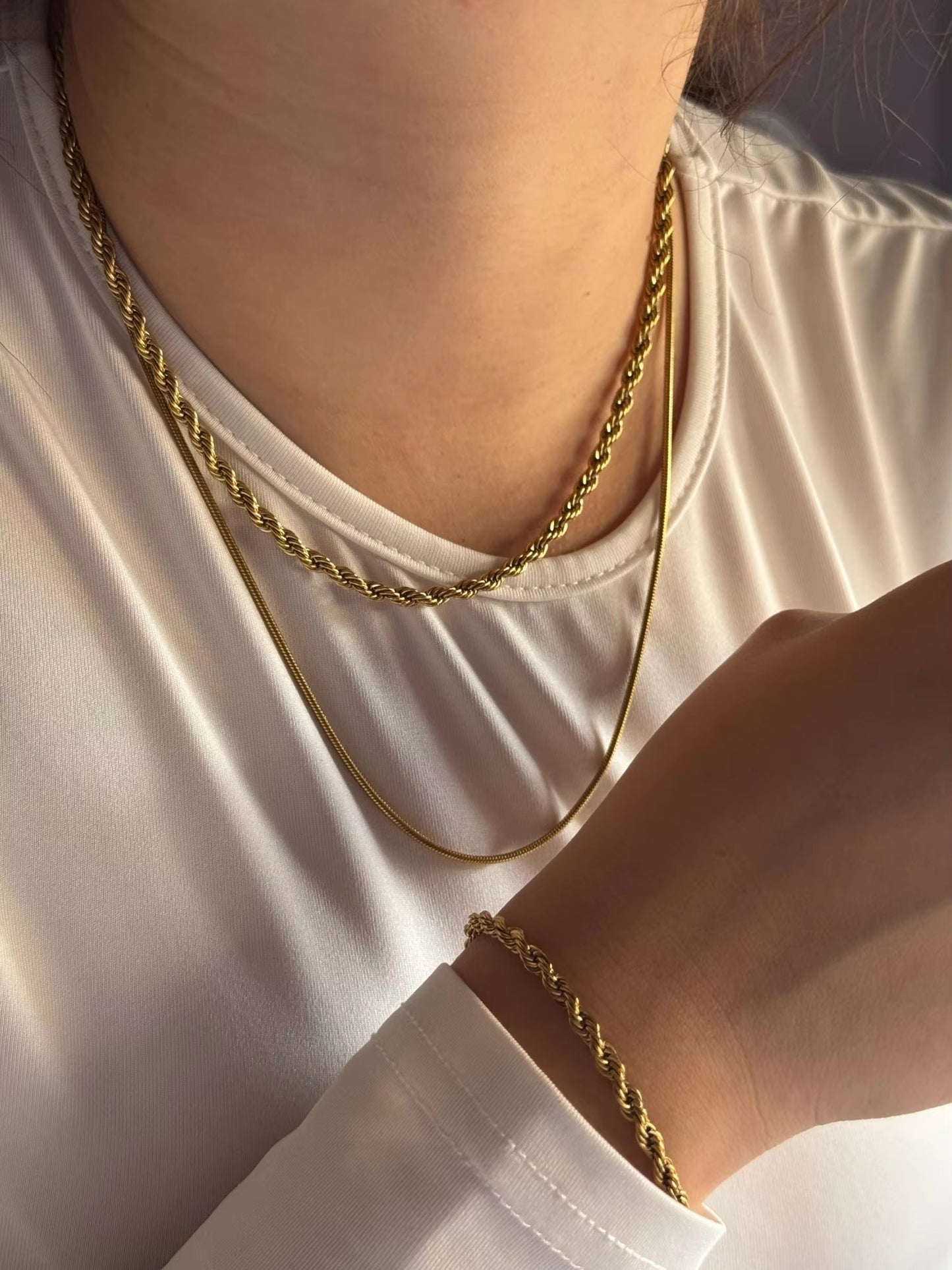 Aurelia Gold Rope Jewellery Set
