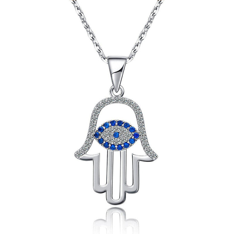 Alina Hamsa Necklace in silver- Timeless Elegance & Protection ✨