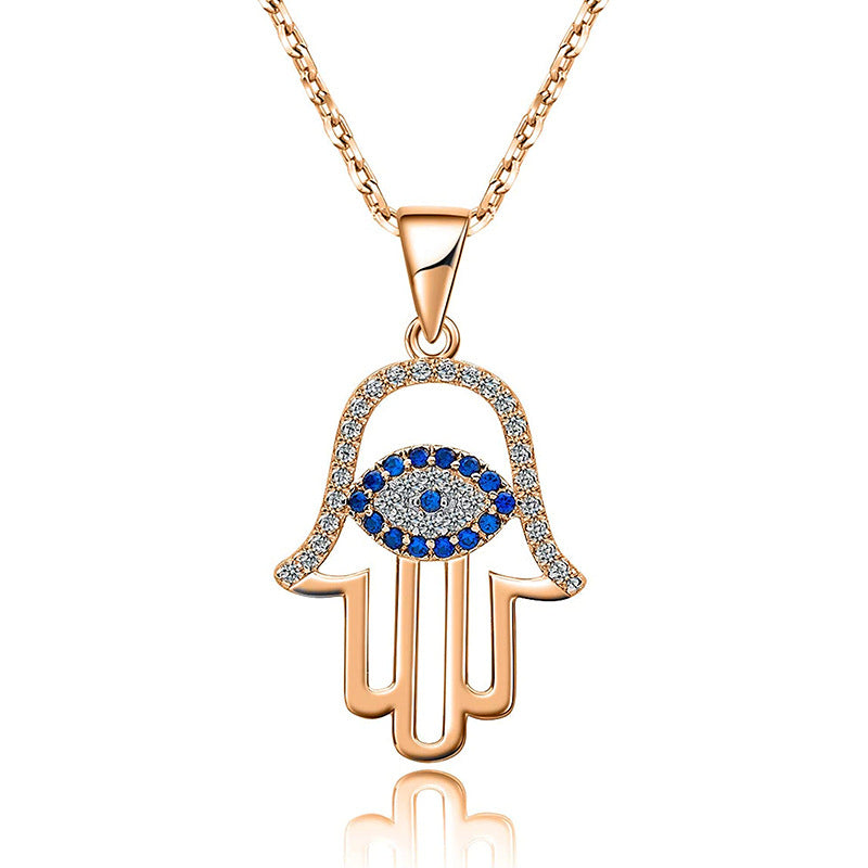 Alina Hamsa Necklace in rose gold - Timeless Elegance & Protection ✨