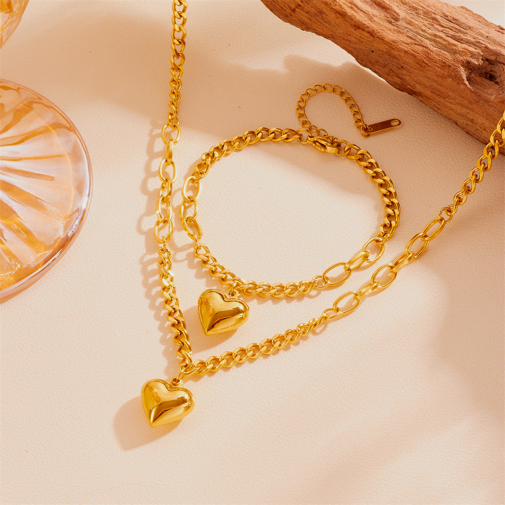 Amara Heart Chain Set