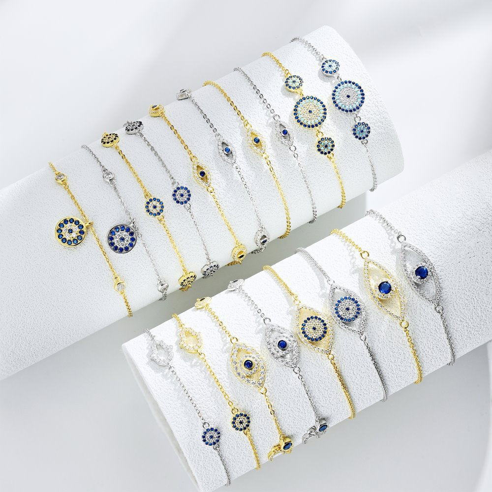 Aurora Evil Eye Bracelet - Golden