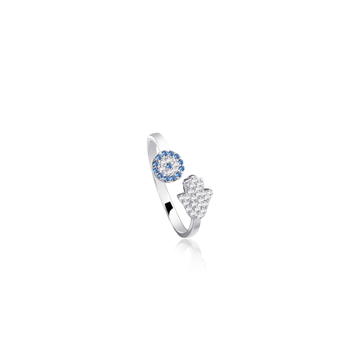 Belinda Hamsa Ring in Rose Gold - 925 Sterling Silver
