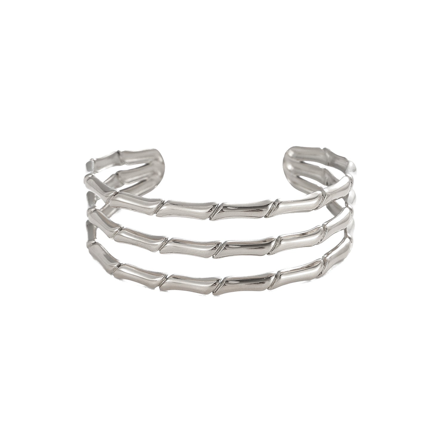 Cece C shaped Titanium Steel bracelet - SILVER