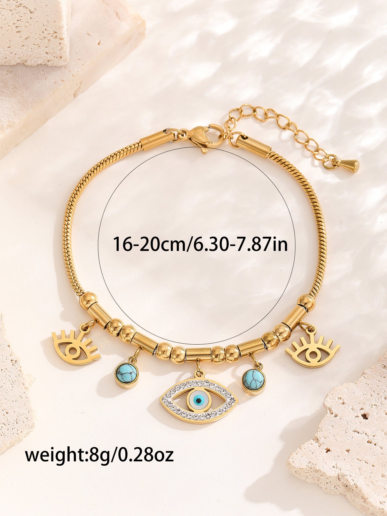 Celeste Evil Eye Bracelet – Protection in Style ✨