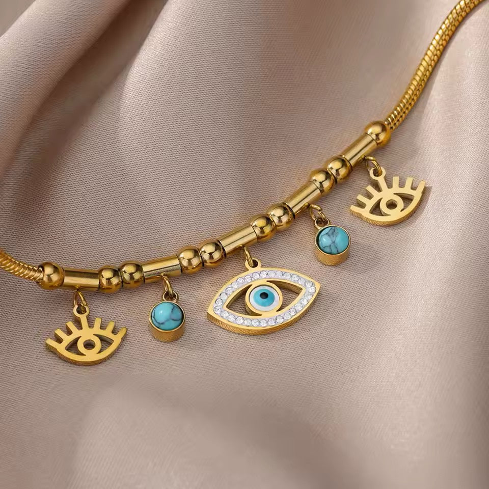 Celeste Evil Eye Bracelet – Protection in Style ✨