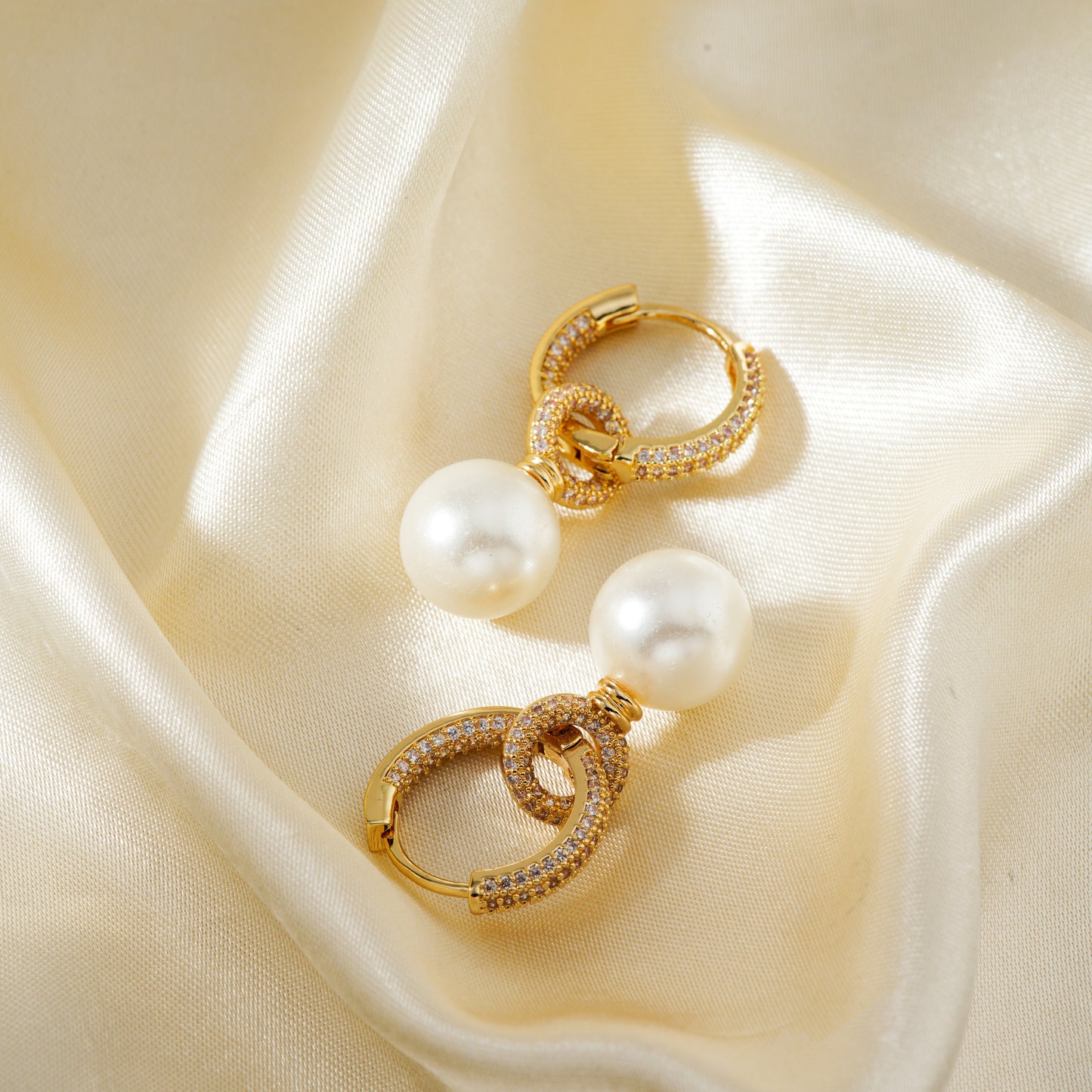 Charlotte Pearl Drop Earrings | Removable charm