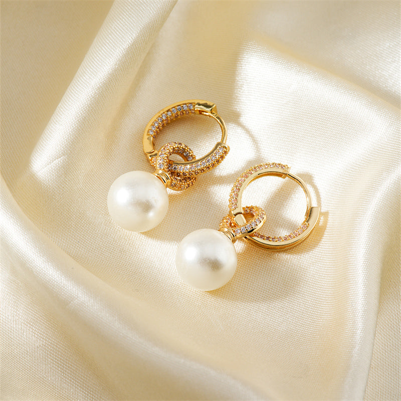 Charlotte Pearl Drop Earrings | Removable charm