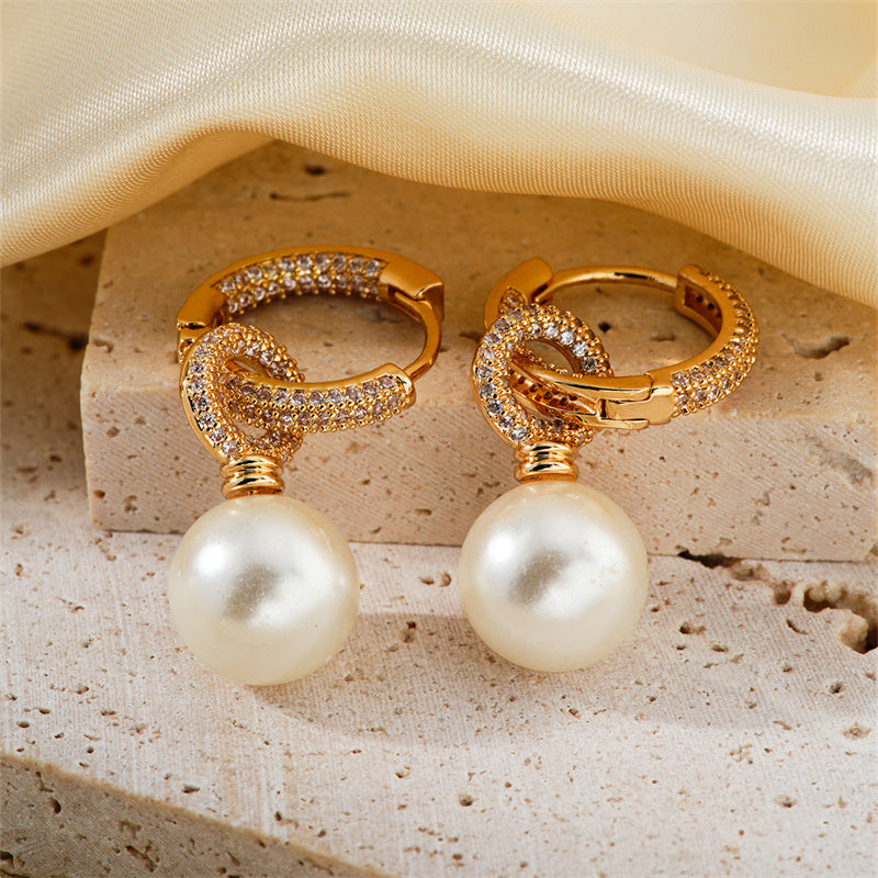 Charlotte Pearl Drop Earrings | Removable charm