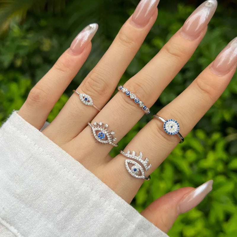 Toba Evil Eye ring - Sterling Silver