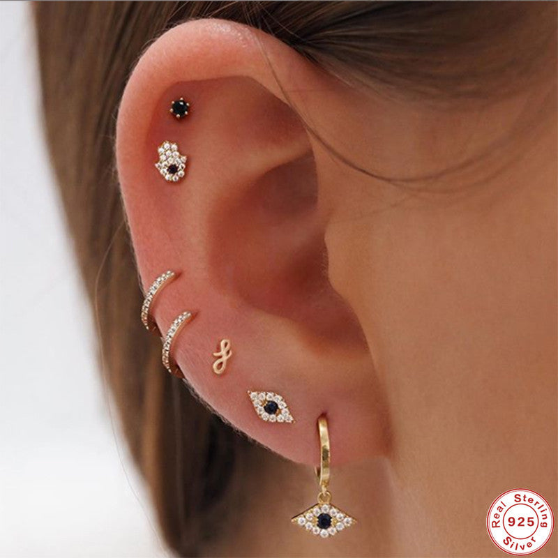 Harriet Hamsa Small Studs -925 Sterling Silver