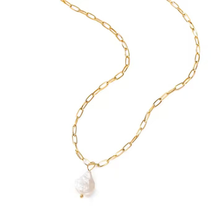 Kendall Pearl Necklace | Gold Plated