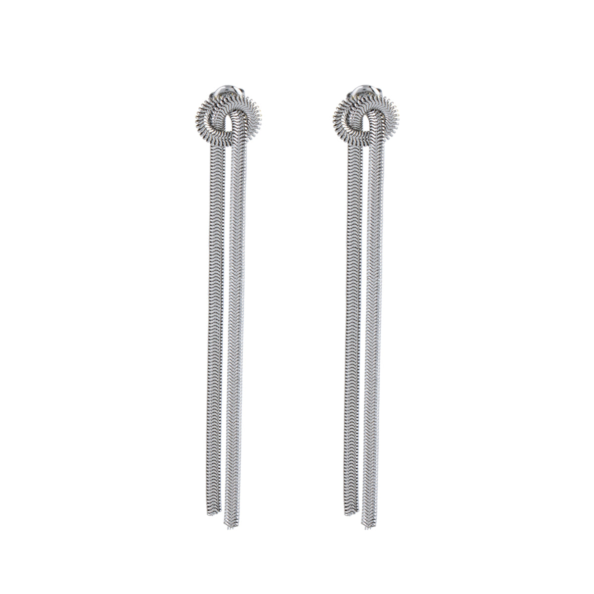 Lyra Drop Earrings - Silver