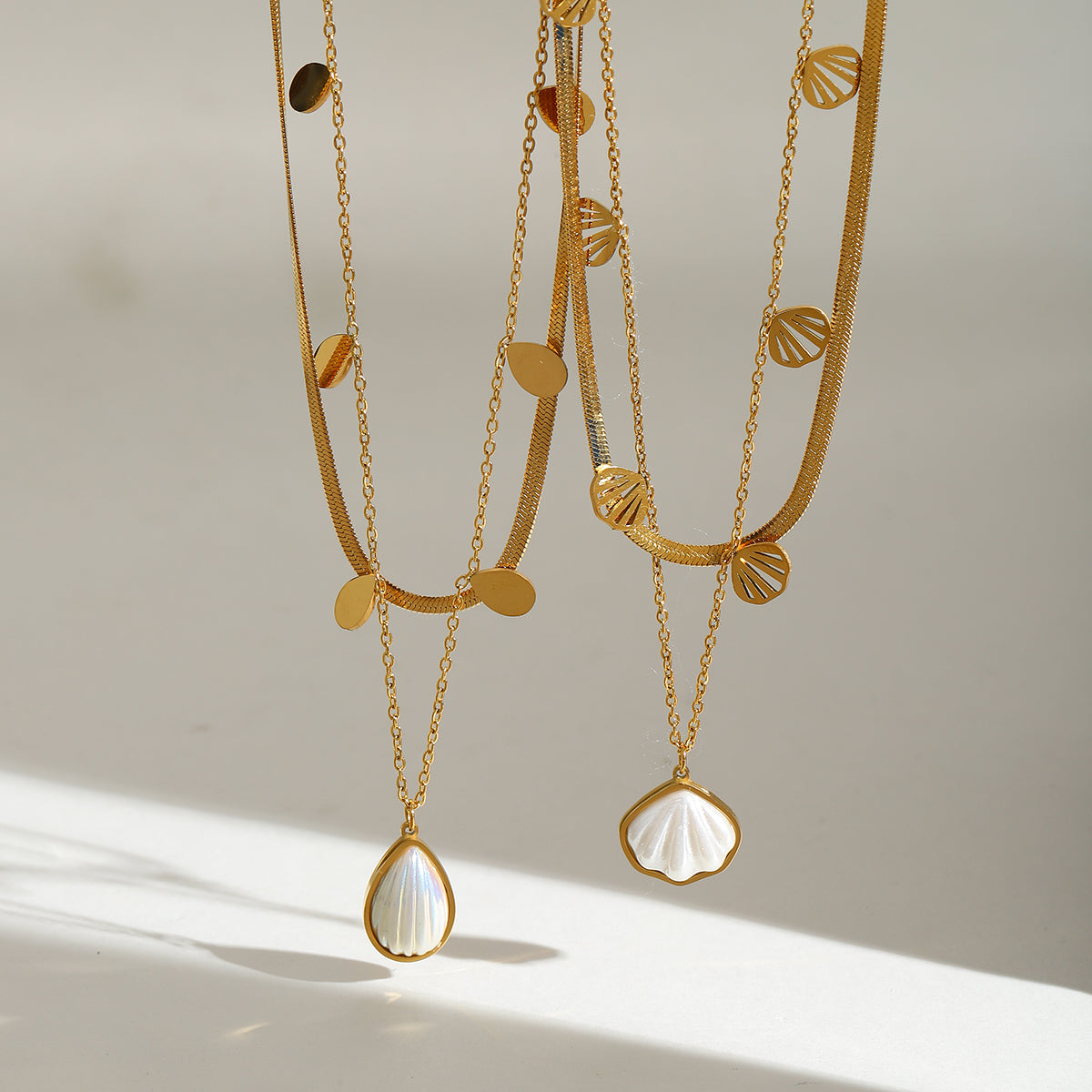 Ophelia Shell Necklace - Gold plated