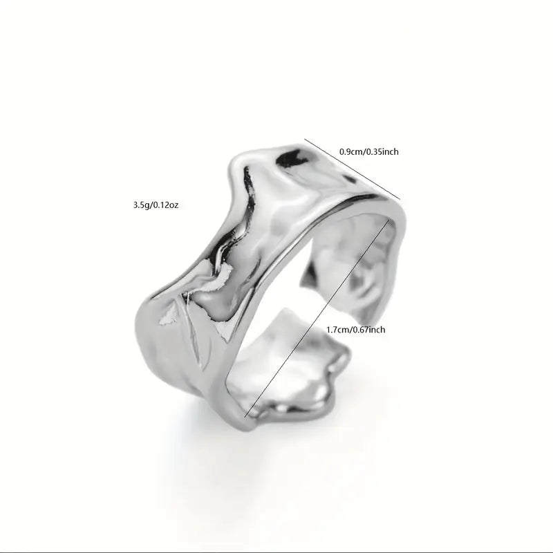 Nova Cuff Ring - Silver
