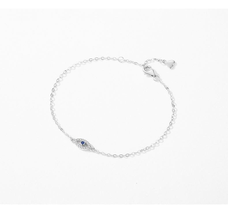 Rhoda Evil Eye Bracelet -Silver - Sterling Silver and Rhodium plated