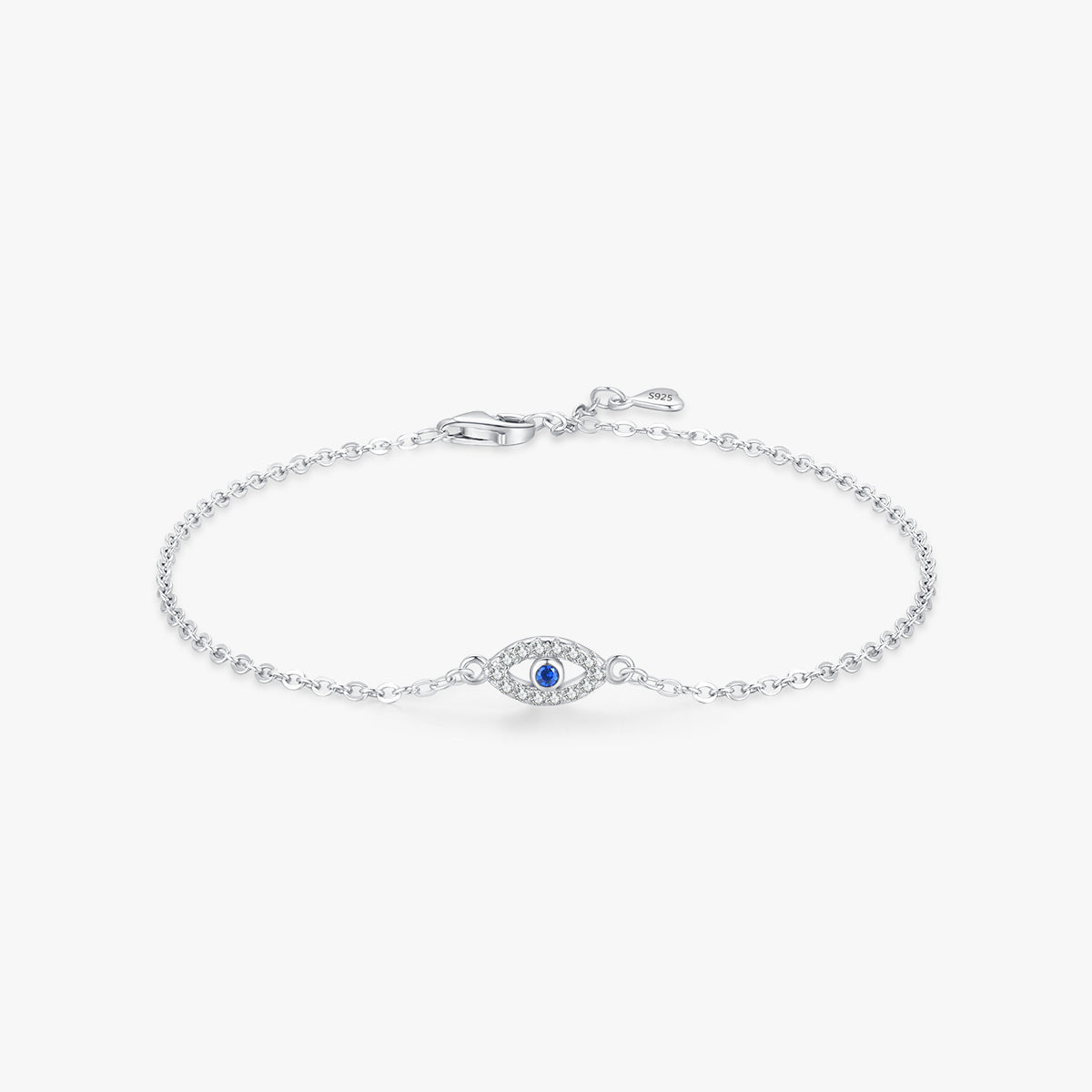 Rhoda Evil Eye Bracelet -Silver - Sterling Silver and Rhodium plated
