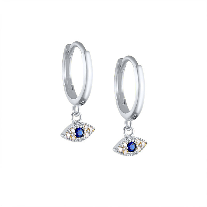 Sienna Evil Eye Earrings – Silver - Protection Meets Elegance ✨