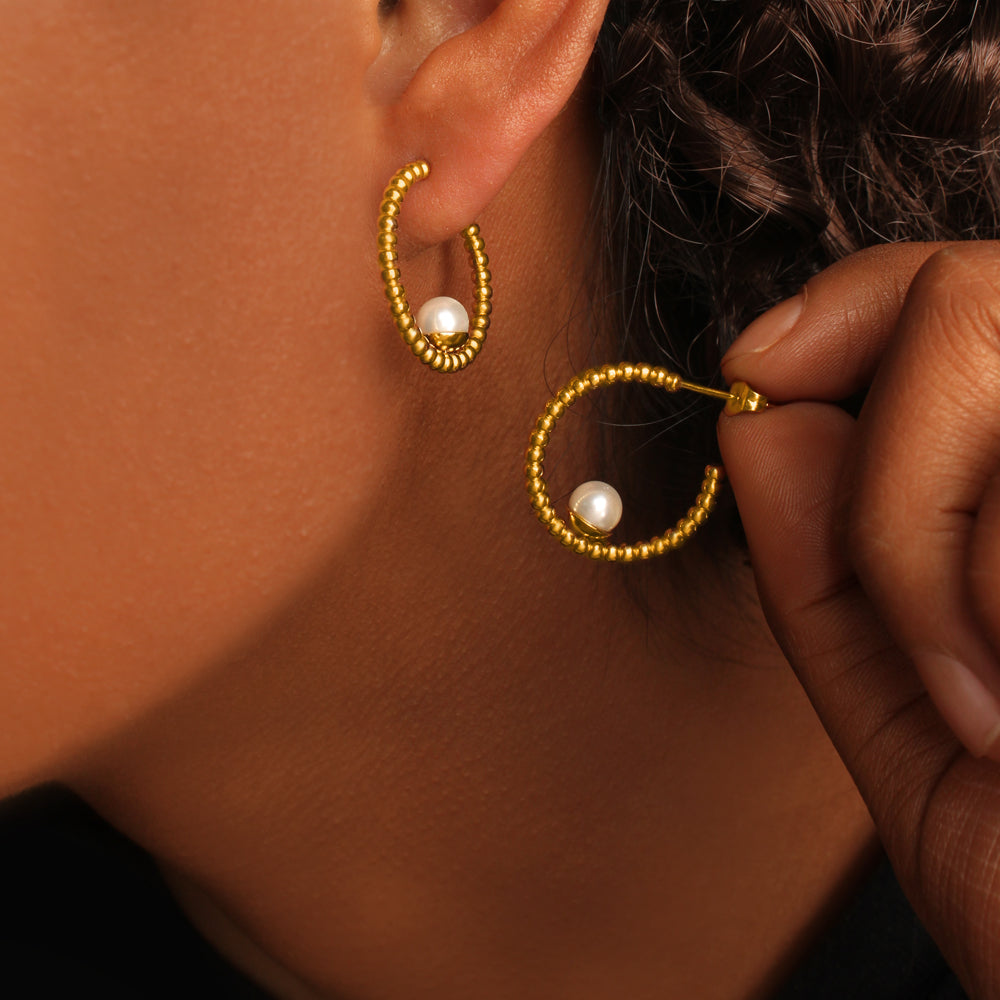 Soleil Hoops – 18k Gold Plated