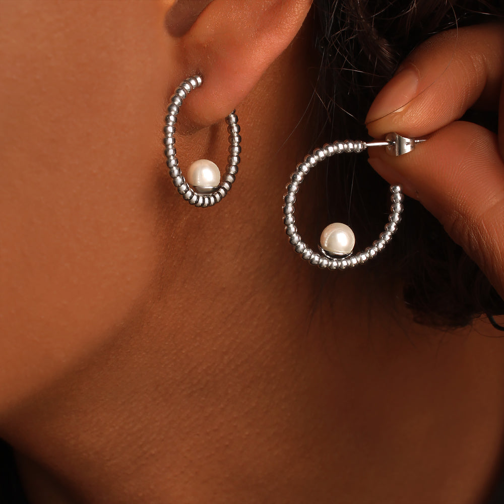 Soleil Hoops – Silver