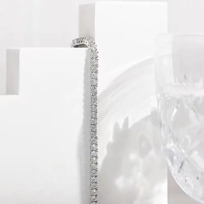 Ava Tennis Bracelet | Silver