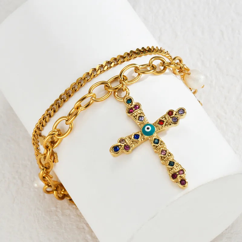 Bold Cross Chain Necklace
