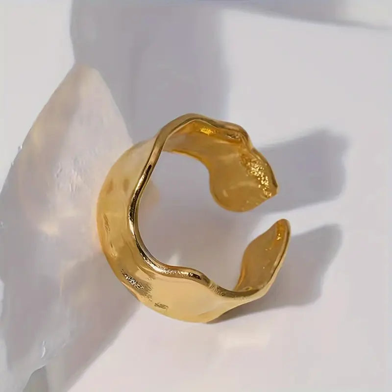 Nova Cuff Ring - 14k Gold Plated