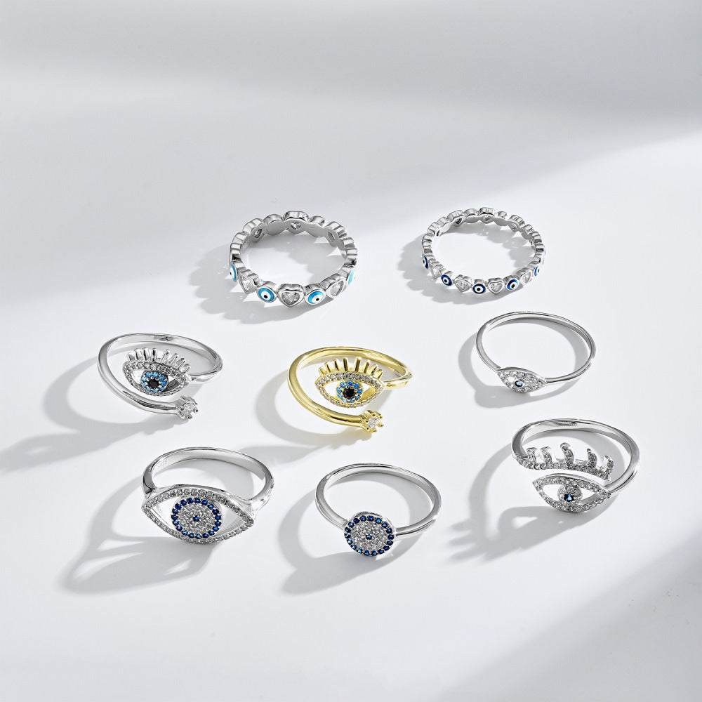 Toba Evil Eye ring - Sterling Silver