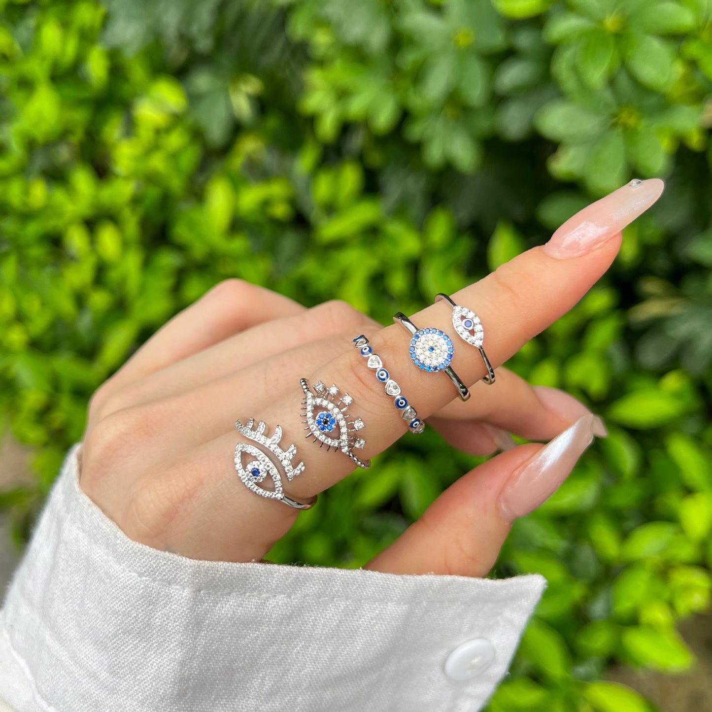 Toba Evil Eye ring - Sterling Silver