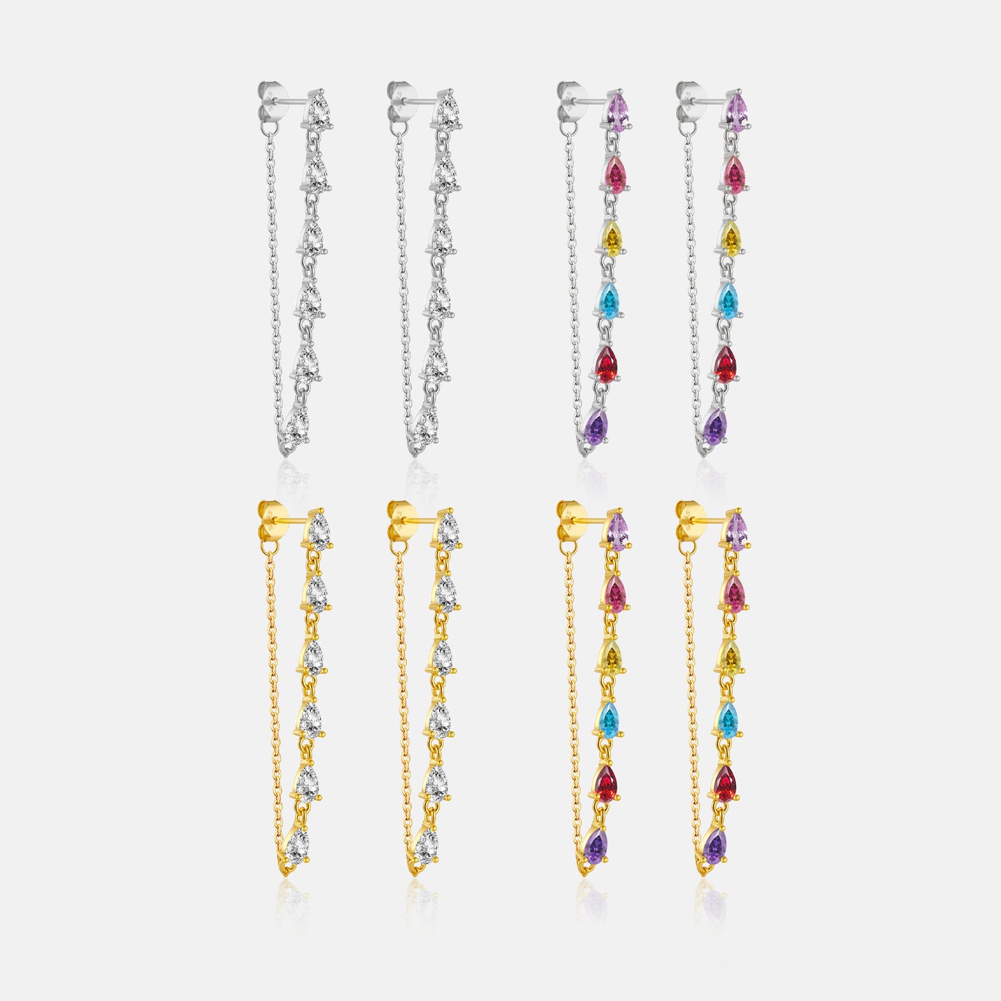 Isla Drop earrings - Platinum and Gold options