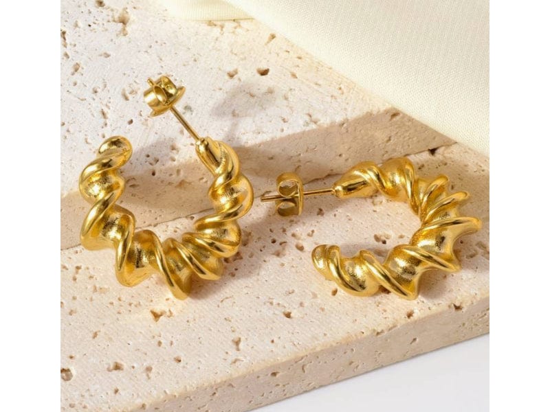 Luxeandco Earrings Katie Twist Earrings | Gold Plated