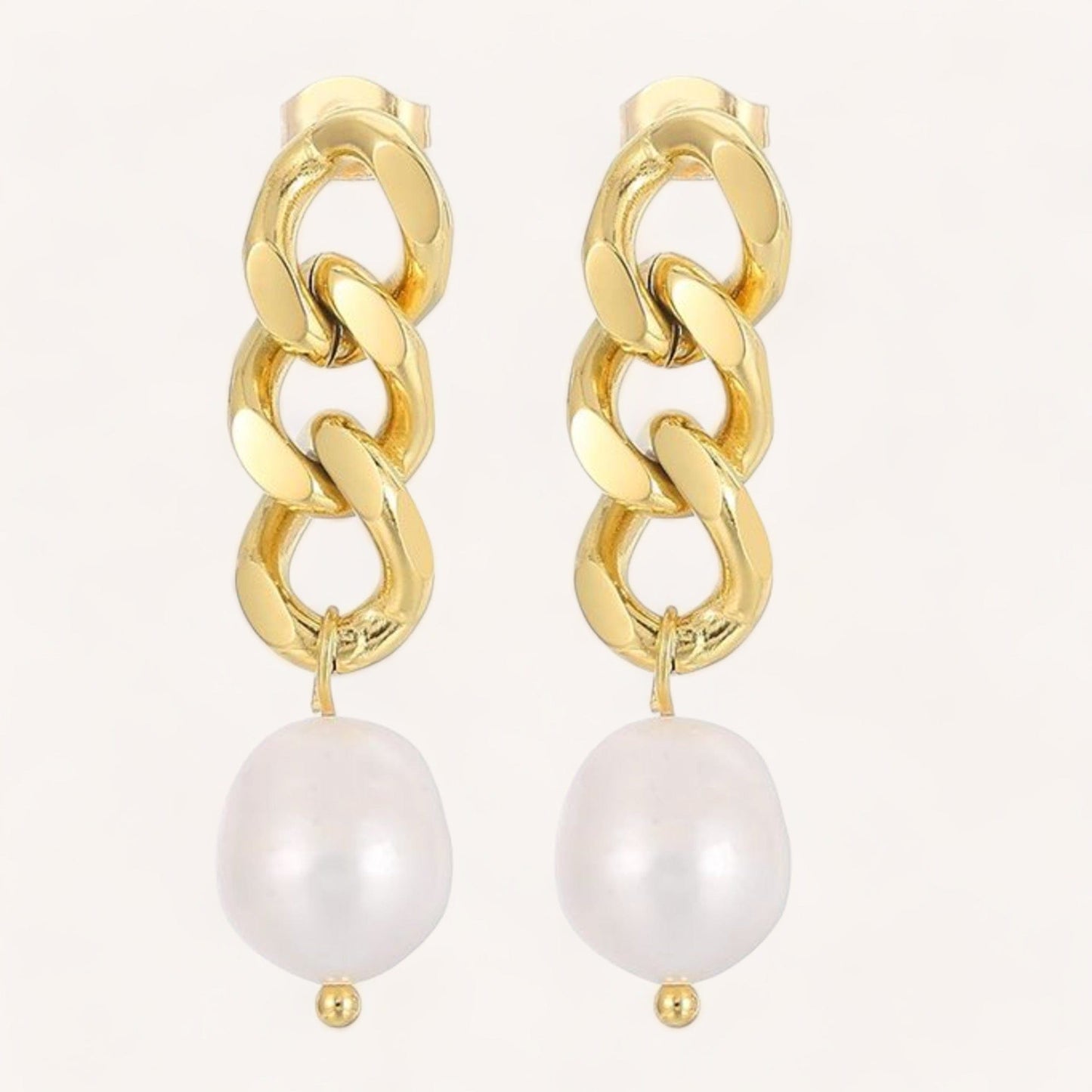 Luxeandco Earrings Lara Chain Earrings | Gold Plated
