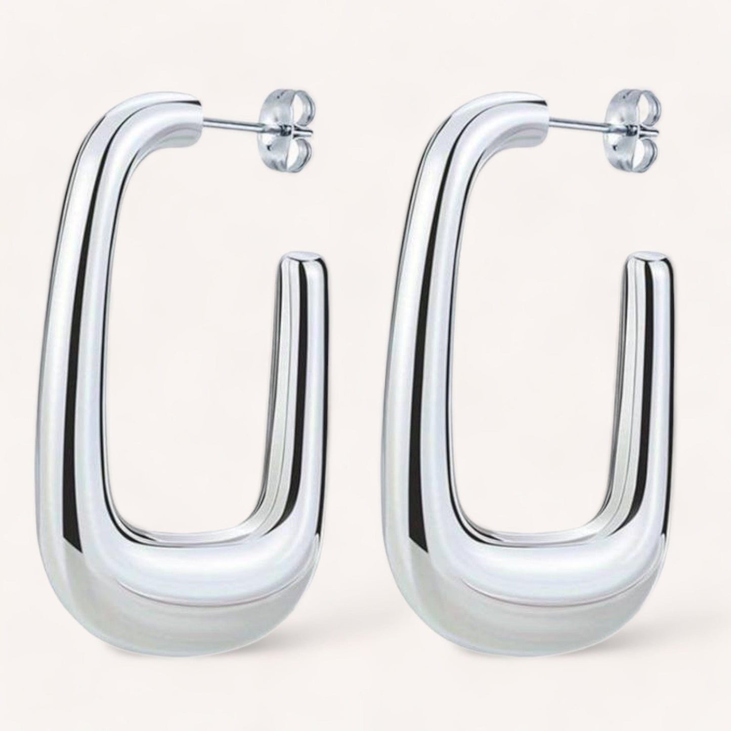 Luxeandco Hayley Large Earrings | Silver