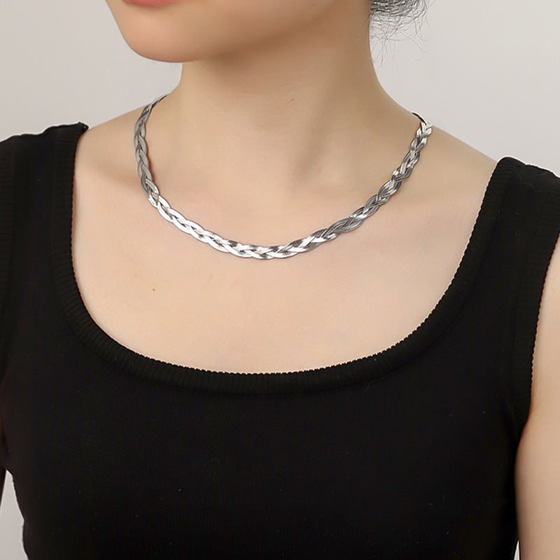 Stella Braided Herringbone Set | Silver