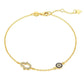 The Aurora Evil Eye Bracelet - Golden