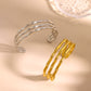 Cece C shaped Titanium Steel bracelet - SILVER