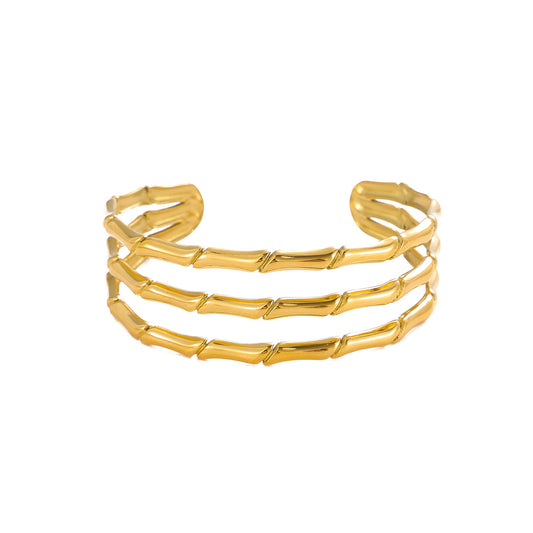 Cece C shaped Titanium Steel bracelet - GOLD