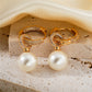 Charlotte Pearl Drop Earrings | Removable charm