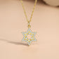 Davida Star of David Necklace - Gold - Sterling Silver and inlay plating