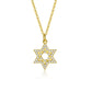 Davida Star of David Necklace - Gold - Sterling Silver and inlay plating
