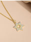 Davida Star of David Necklace - Gold - Sterling Silver and inlay plating