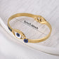 Emilia Bangle - Evil Eye - Gold - Titanium Steel