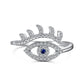 Hannah Evil Eye Ring - Sterling Silver and Zircon