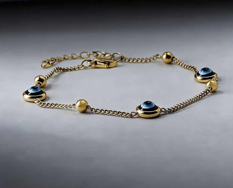 Shireen Evil Eye Gold Bracelet