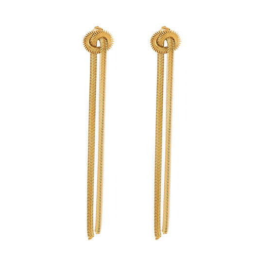 Lyra Drop Earrings - Gold