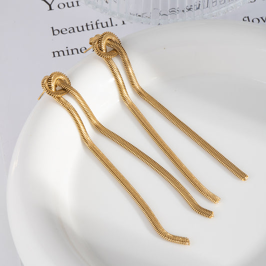 Lyra Drop Earrings - Gold