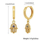 Batya Hamsa Huggies in Silver - 925 Sterling silver