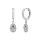 Batya Hamsa Huggies in Silver - 925 Sterling silver