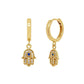 Batya Hamsa Hoops in Gold - 925 Sterling Silver