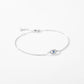 Rhoda Evil Eye Bracelet  -Silver - Sterling Silver and Rhodium plated